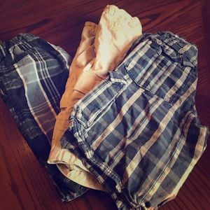3 pair of Cargo style boy shorts, size 10